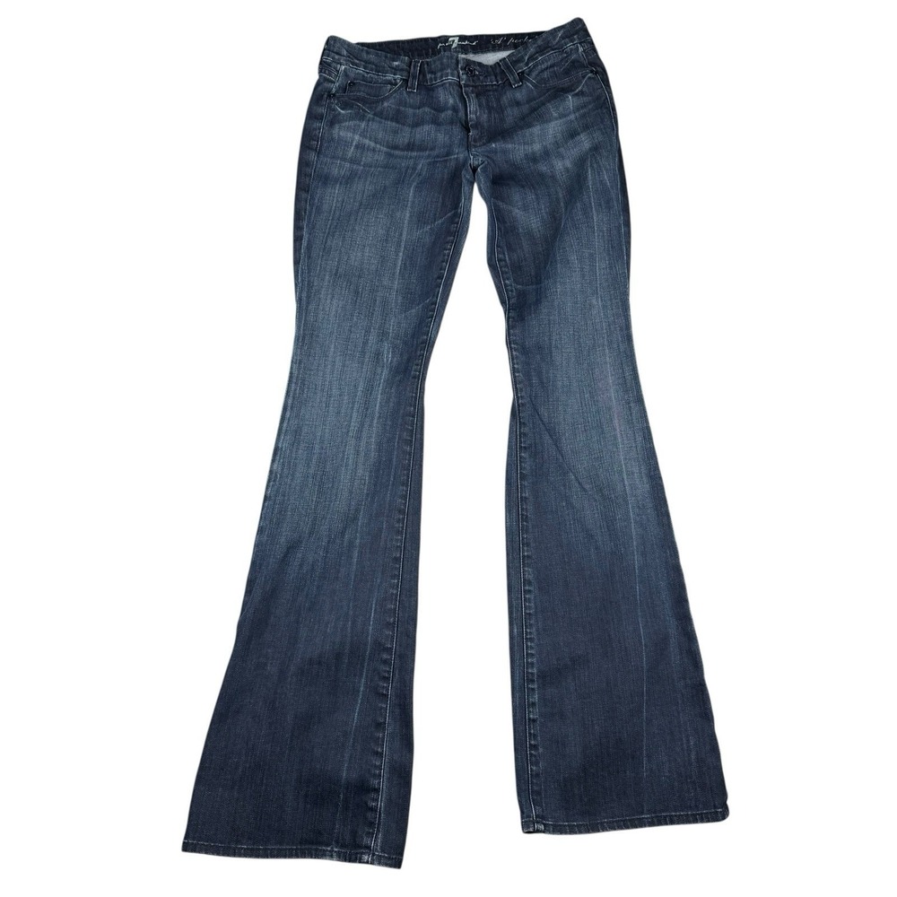 7 For All Mankind 'A' Pocket Jeans Size 28 Medium Wash Women's Flare Flap Pocket